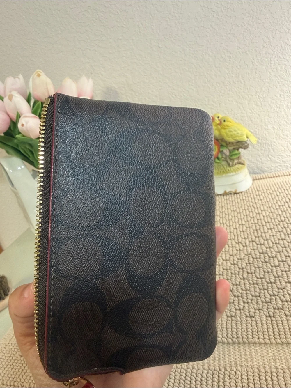 Coach Signature Canvas Wristlet